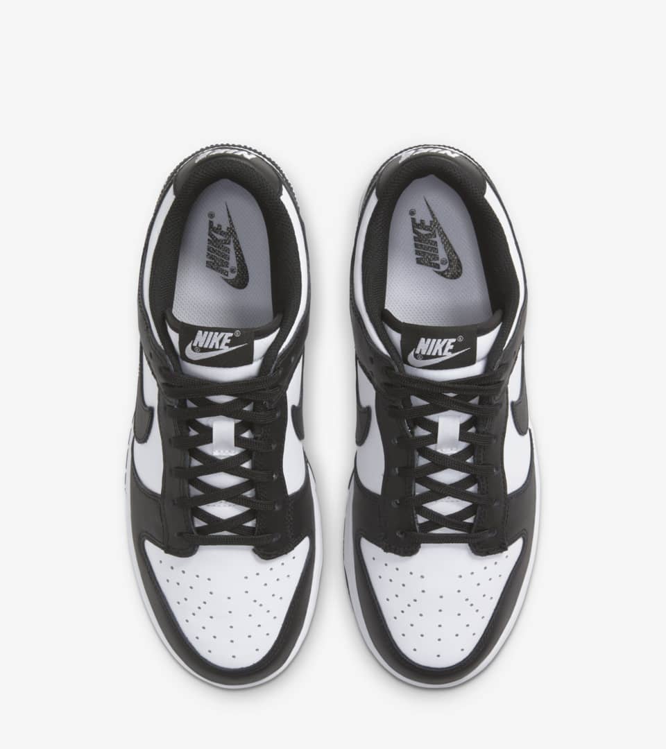 dunk low black and white