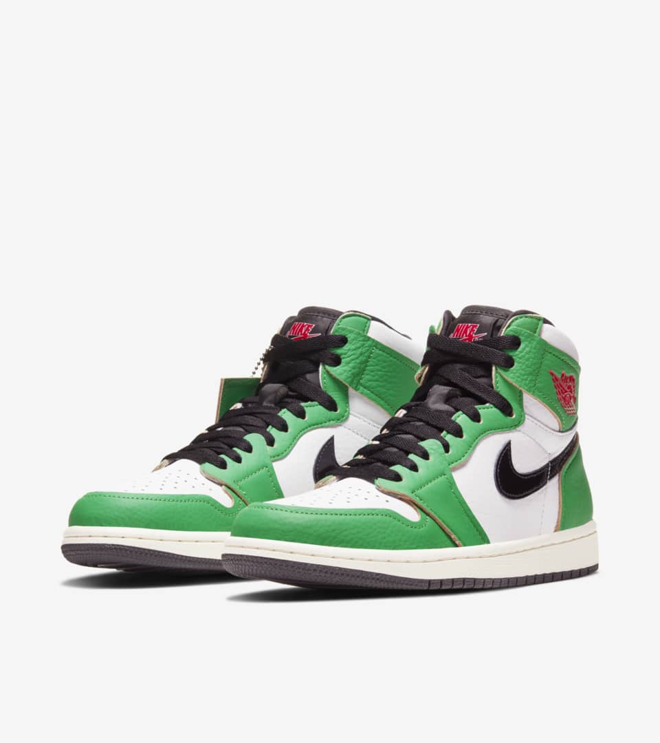 NIKE Womens AirJordan 1 High Lucky Green