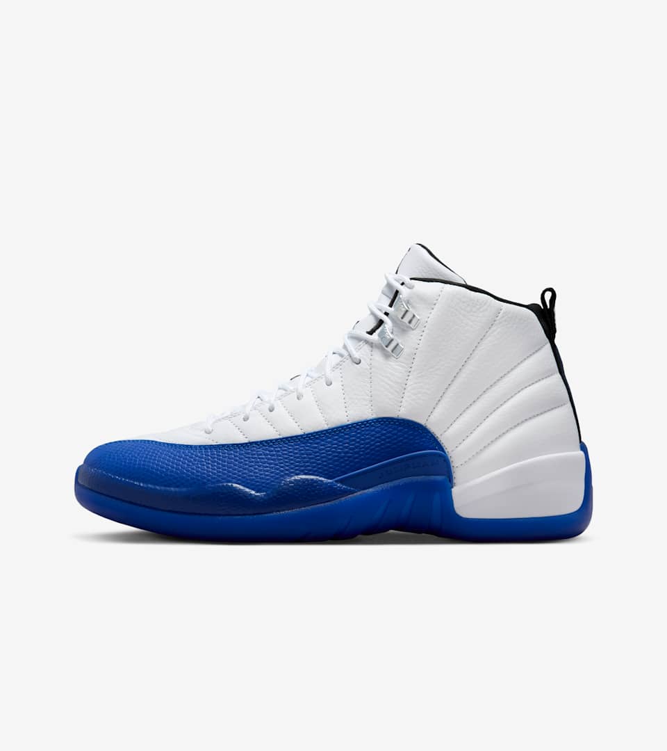 Jordan 12 royal blue and white on sale