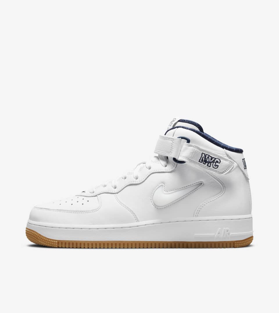 nike air force 1 mid nyc white blue 2004