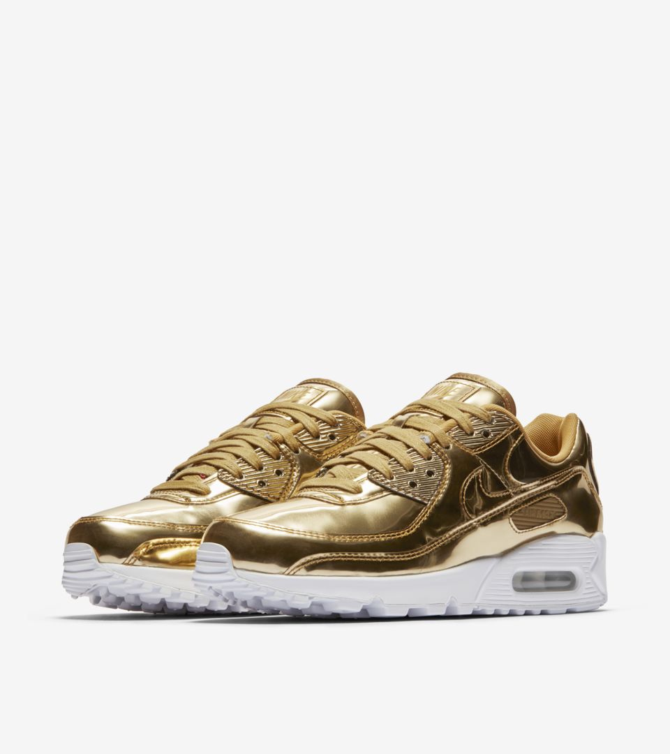 NIKE公式】レディース エア マックス 90 'Metallic Gold' (CQ6639-700