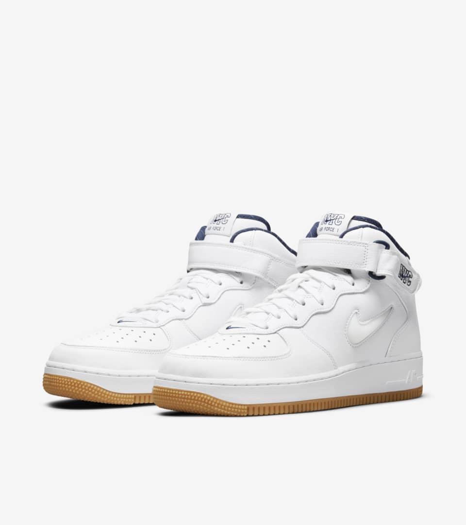 nike air force 1 mid nyc white blue 2004