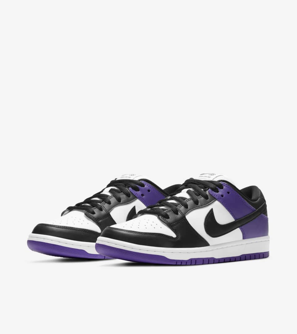 nike dunk low purple black