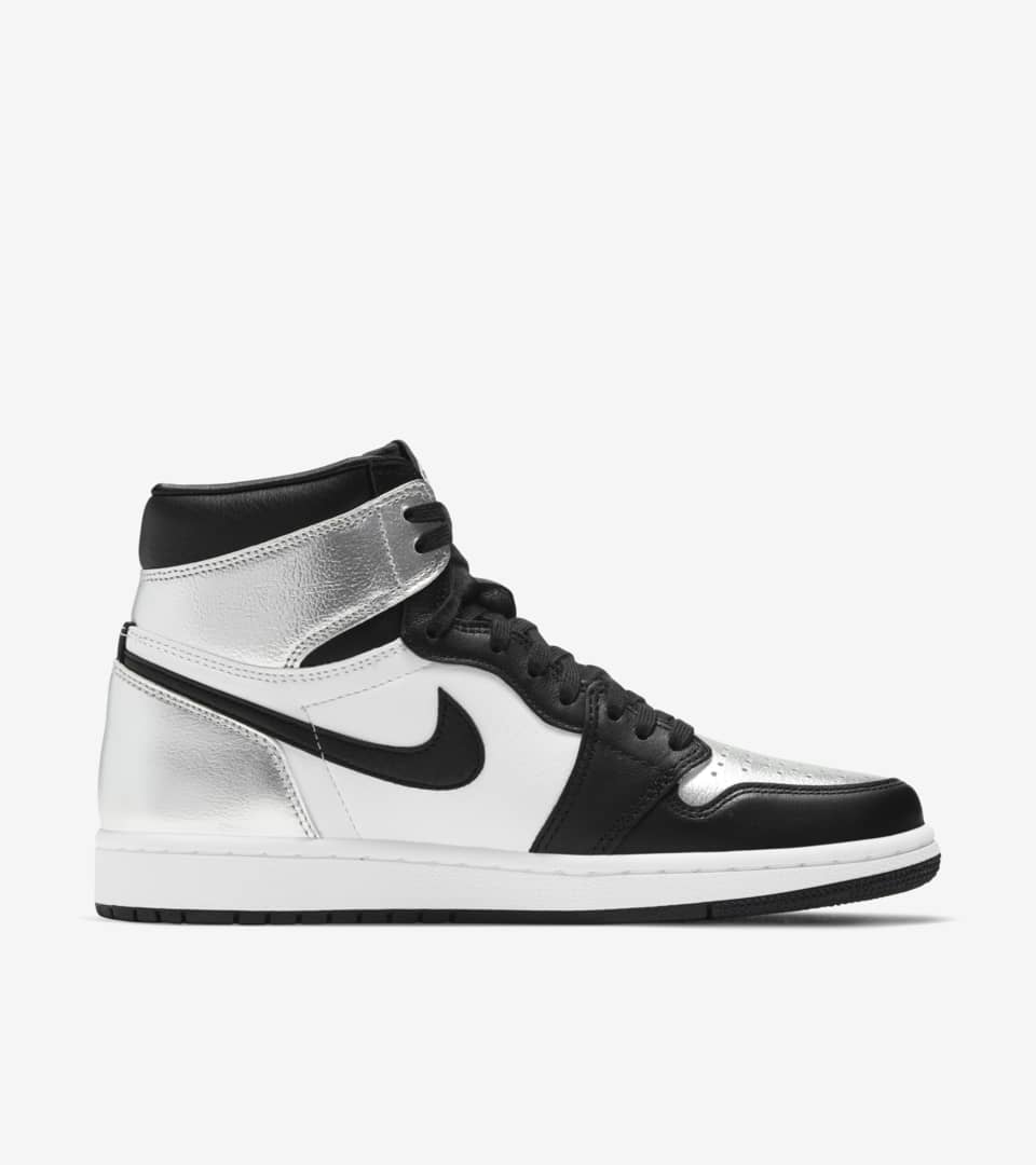 jordan 1 black and silver