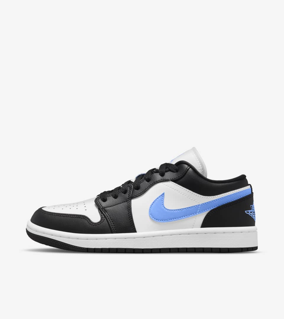 blue white black nike jordans