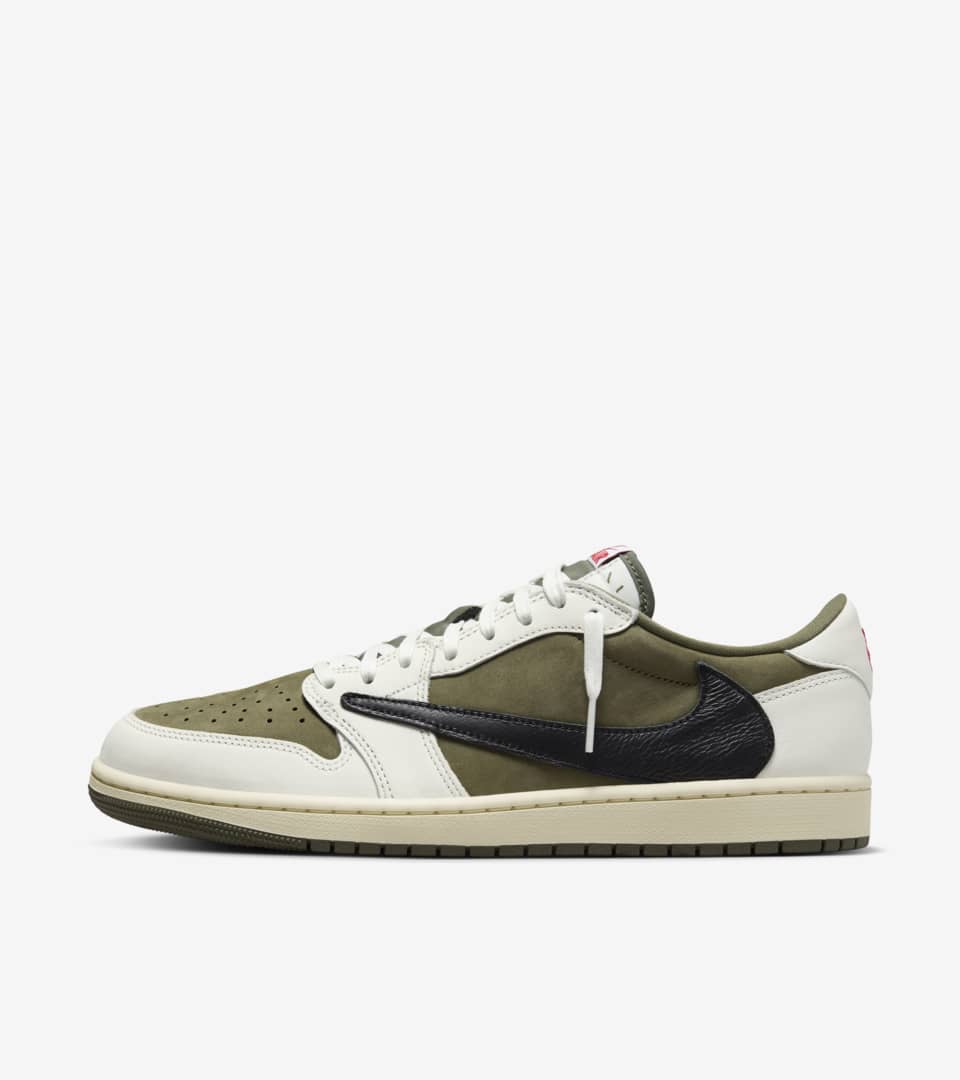 Air Jordan 1 Low x Travis Scott Reverse Olive DM7866 200 release date. Nike SNKRS