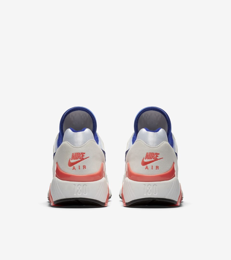 Air Max 180 'White & Ultramarine & Solar Red' Release Date. Nike SNKRS