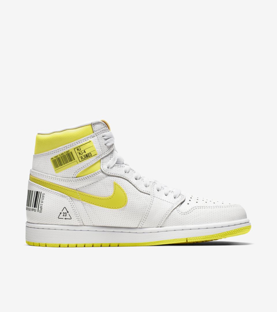 yellow jordan high tops