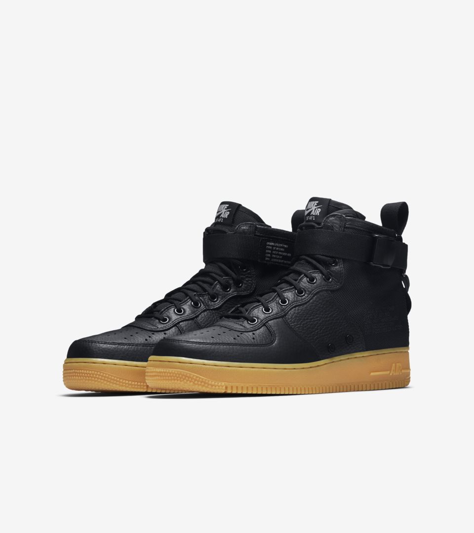 Nike SF AF 1 Mid Black Gum Light Brown Release Date. Nike SNKRS