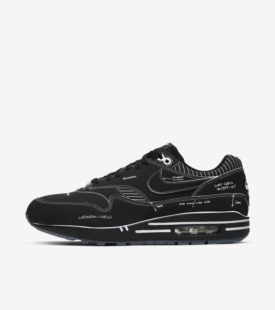 nike air max 1 black black