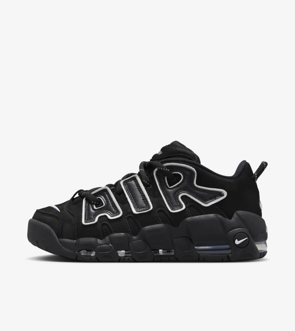 Air More Uptempo Low x AMBUSH 'Black and White' (FB1299-001) Release Date.  Nike SNKRS