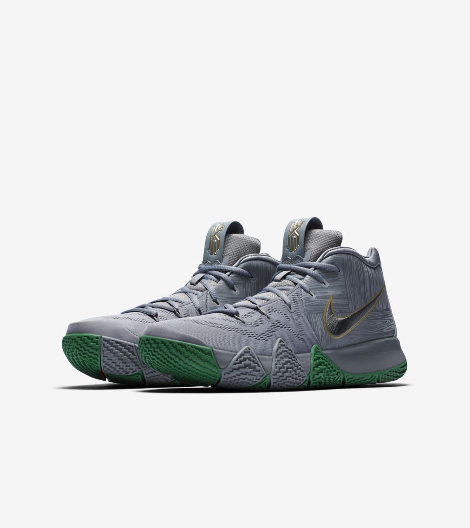 gray and green kyrie 4