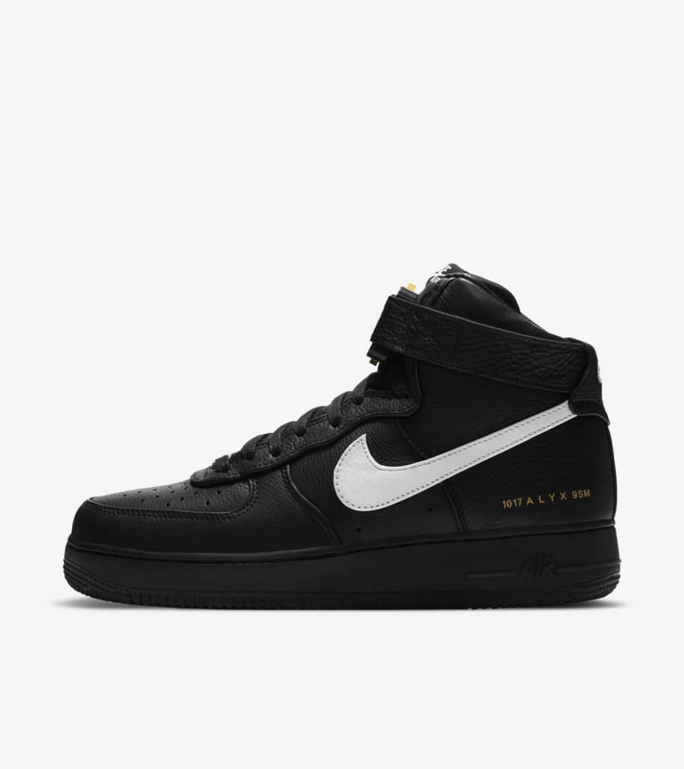 high top nike air force 1 black and white