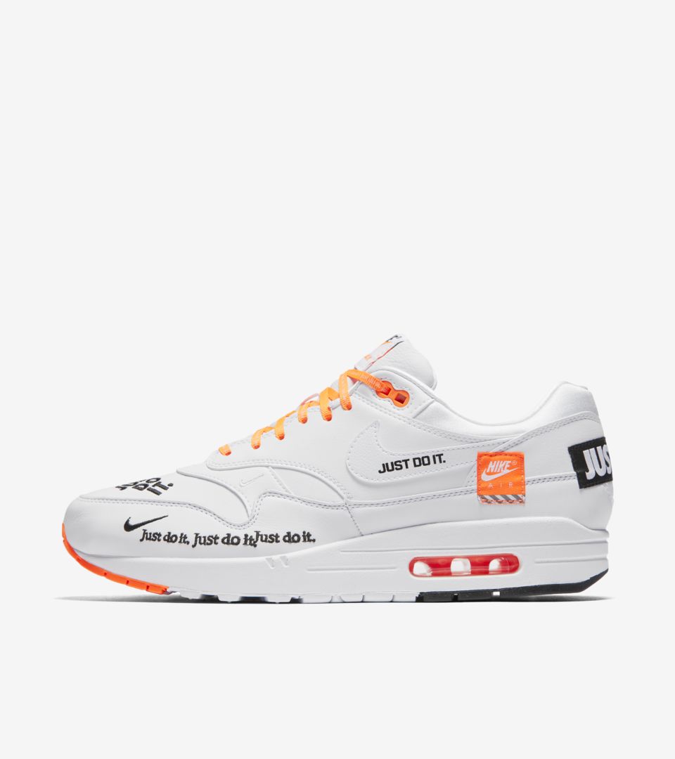 Fecha de lanzamiento de las Nike Air Max 1 Just Do Collection "White &amp; Orange". Nike SNKRS ES