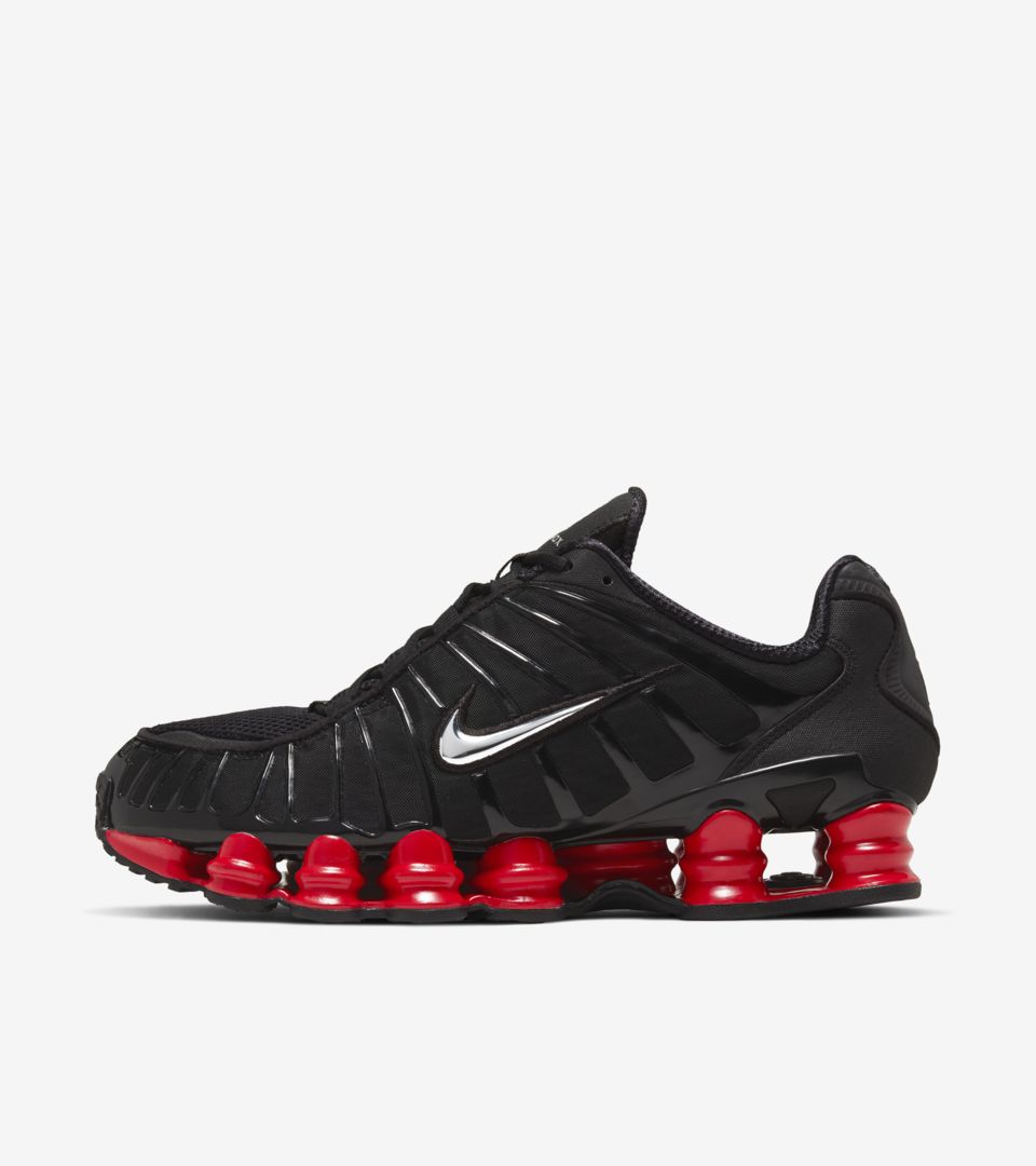 nike shox black and red