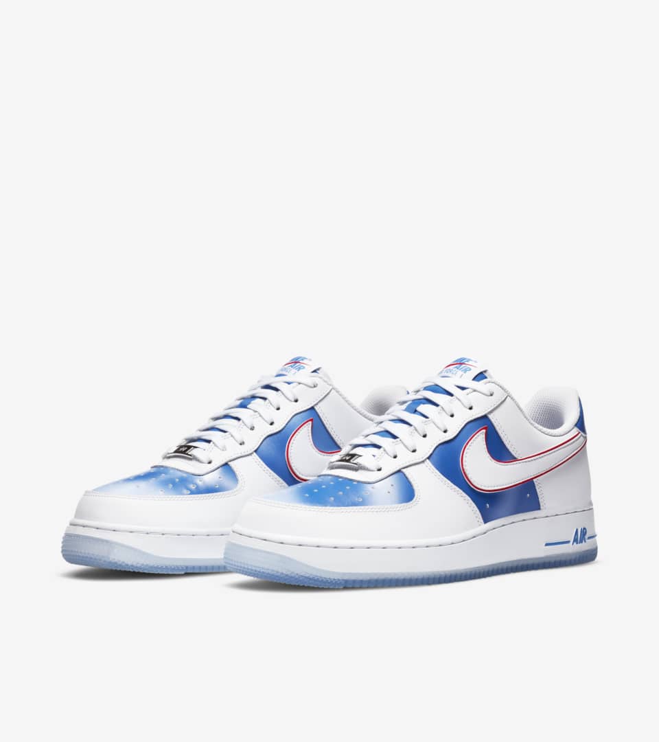 nike air force 1 low white red blue