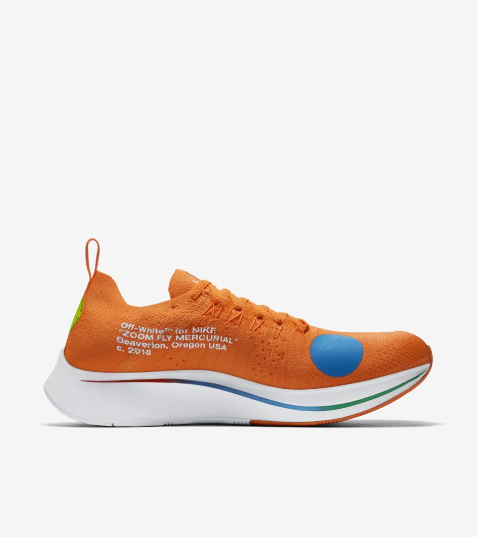 zoom fly x off white orange