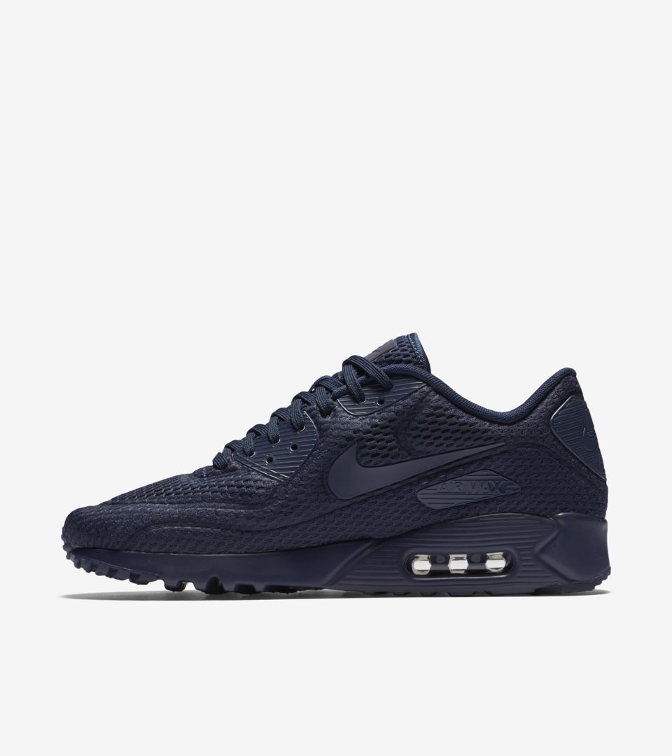 coverage extend Pastor Nike Air Max 90 Ultra Breathe 'Triple Navy'. Nike SNKRS
