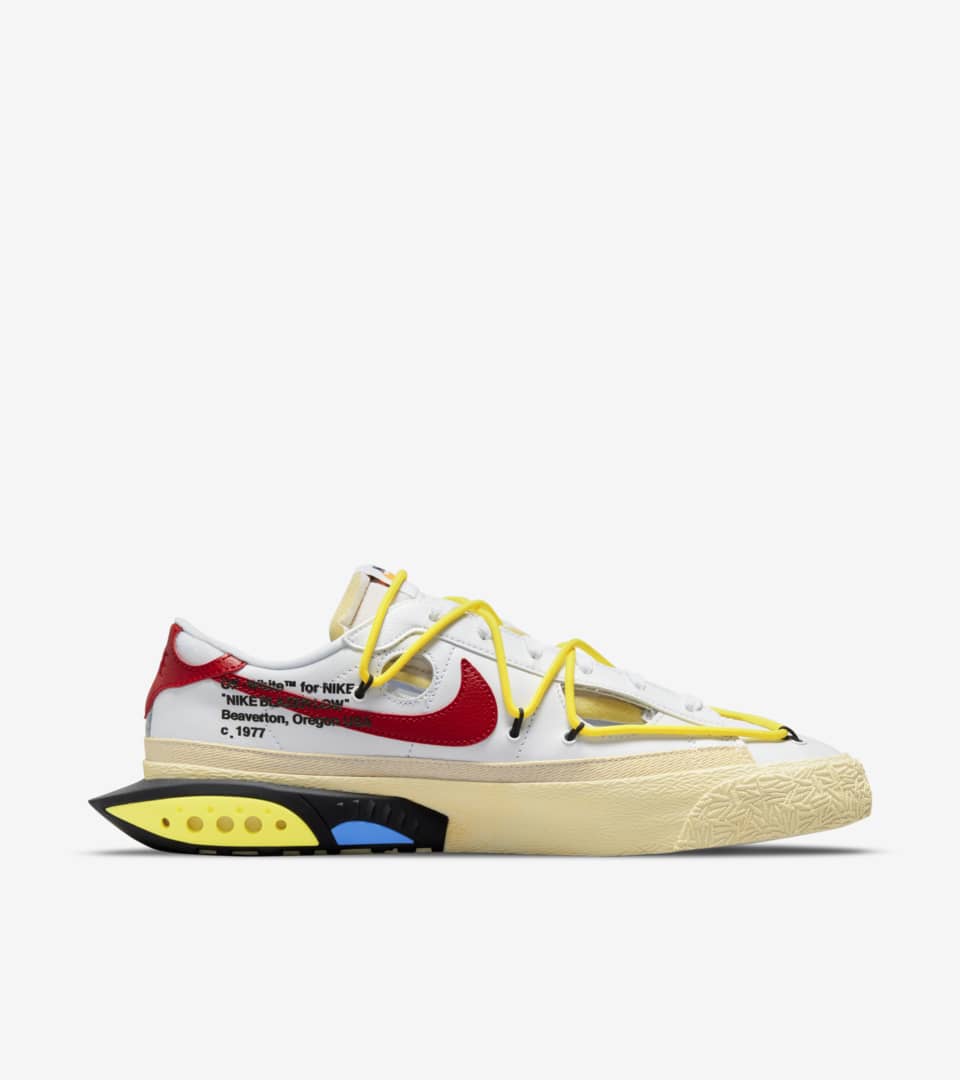 consultor Arqueólogo El aparato Blazer Low x Off-White ™ 'White and University Red' (DH7863-100) Release  Date. Nike SNKRS GB