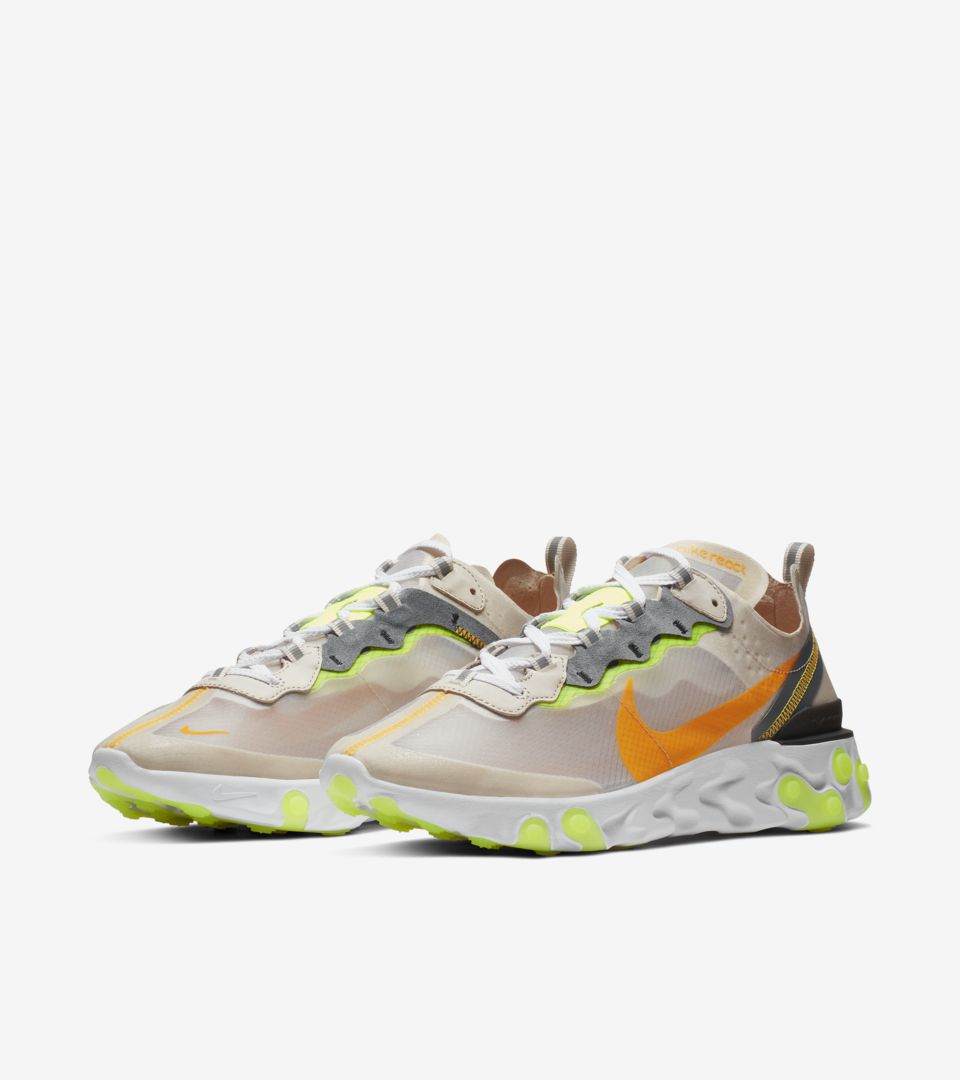 React Element 87 'Light Orewood Brown, Volt Glow &amp; Cool Grey' Release Date. Nike SNKRS IE