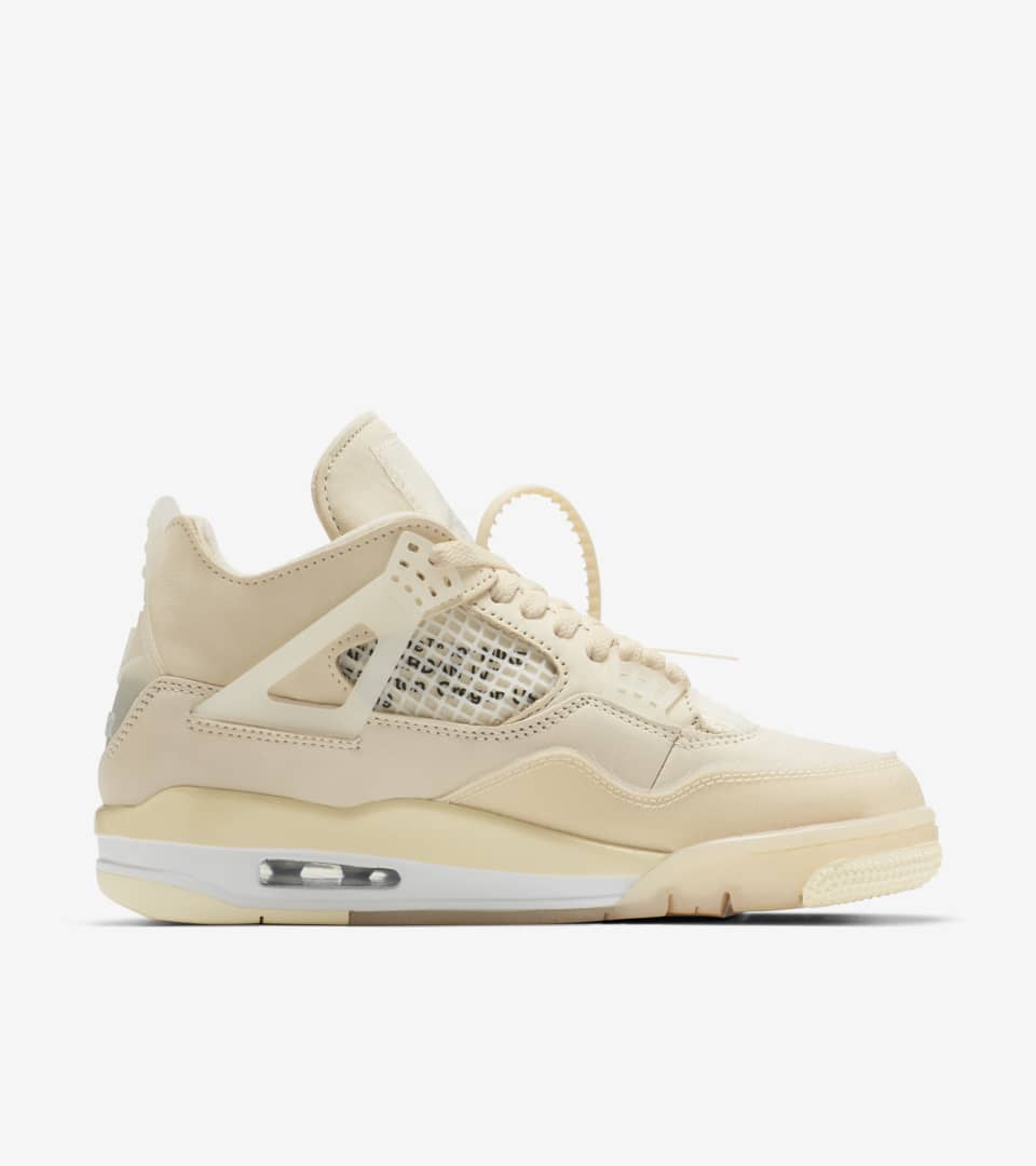 Women's Air Jordan 4 x Off-White™️ 'Sail' Release Date. Nike SNKRS MY