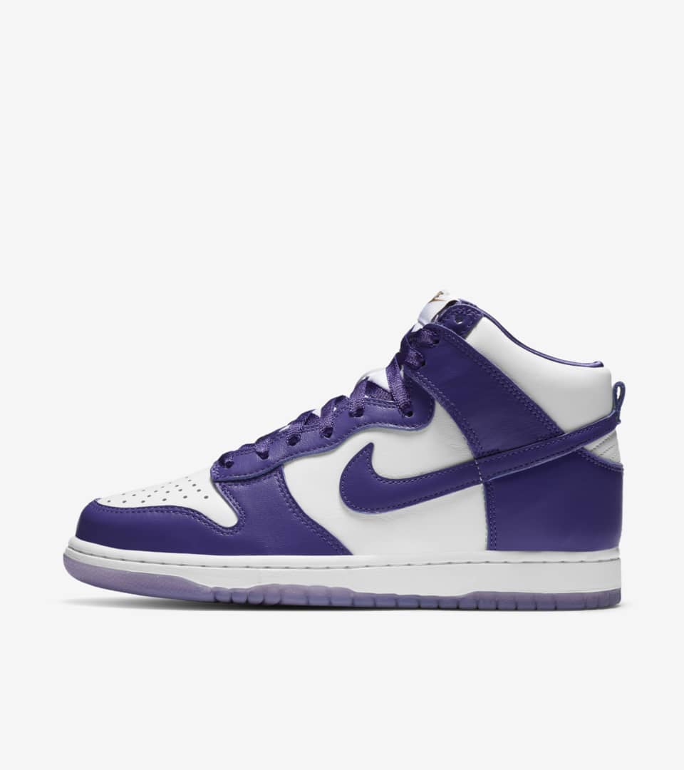 nike dunk high up purple