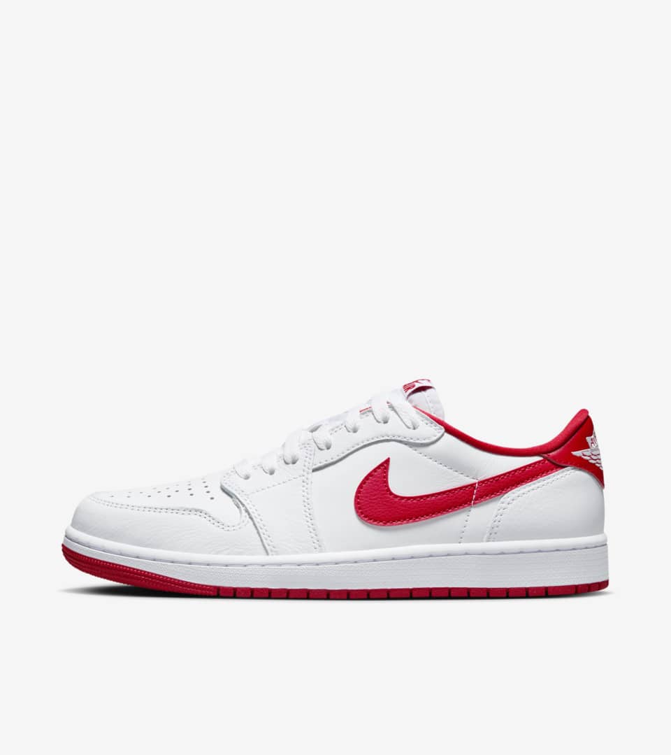 NIKE公式】エア ジョーダン 1 LOW OG 'White and University Red ...