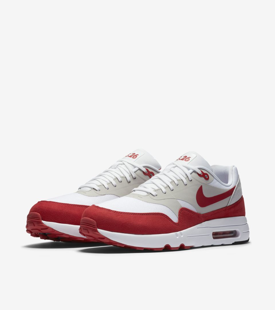 Many dangerous situations end point damage Nike Air Max 1 Ultra 2.0 LE 'White & University Red'. Nike SNKRS