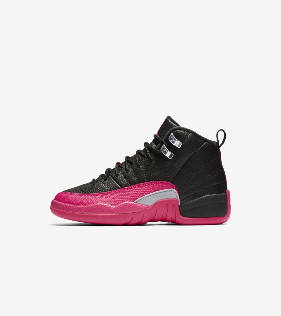 Girls' Air Jordan 12 Retro 'Black \u0026 Deadly Pink' Release Date. Nike SNKRS