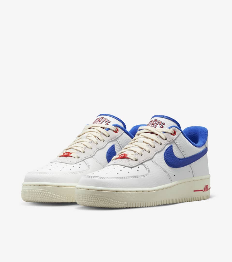 white and university blue air force 1