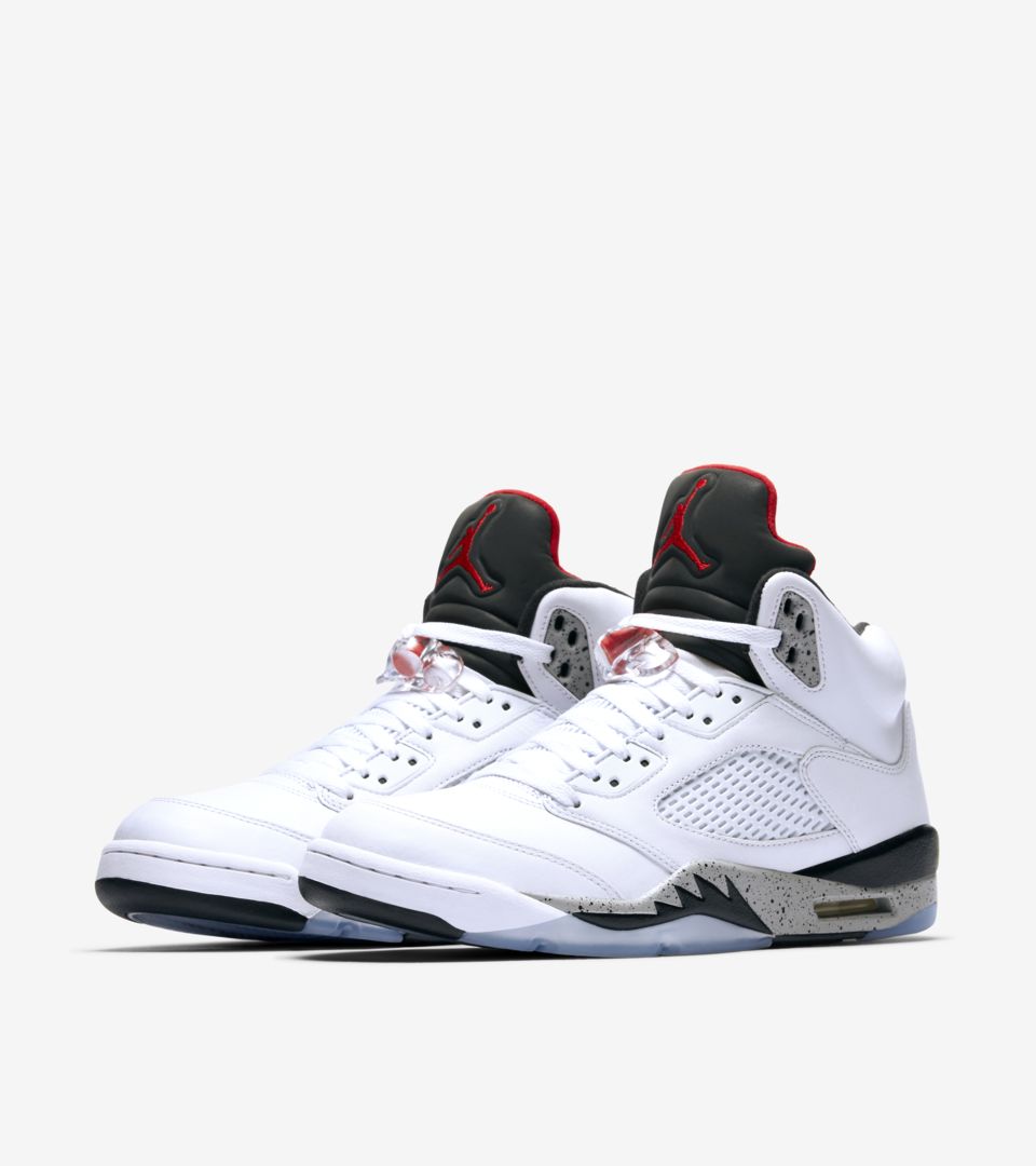Air Jordan 5 Retro 'White \u0026 Black \u0026 University Red' Release Date. Nike SNKRS