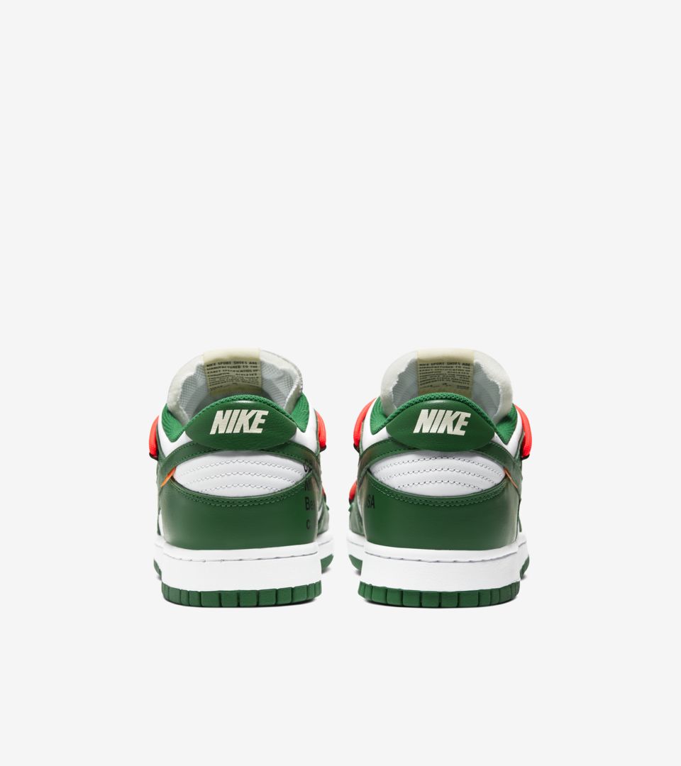 nike dunk low off white green