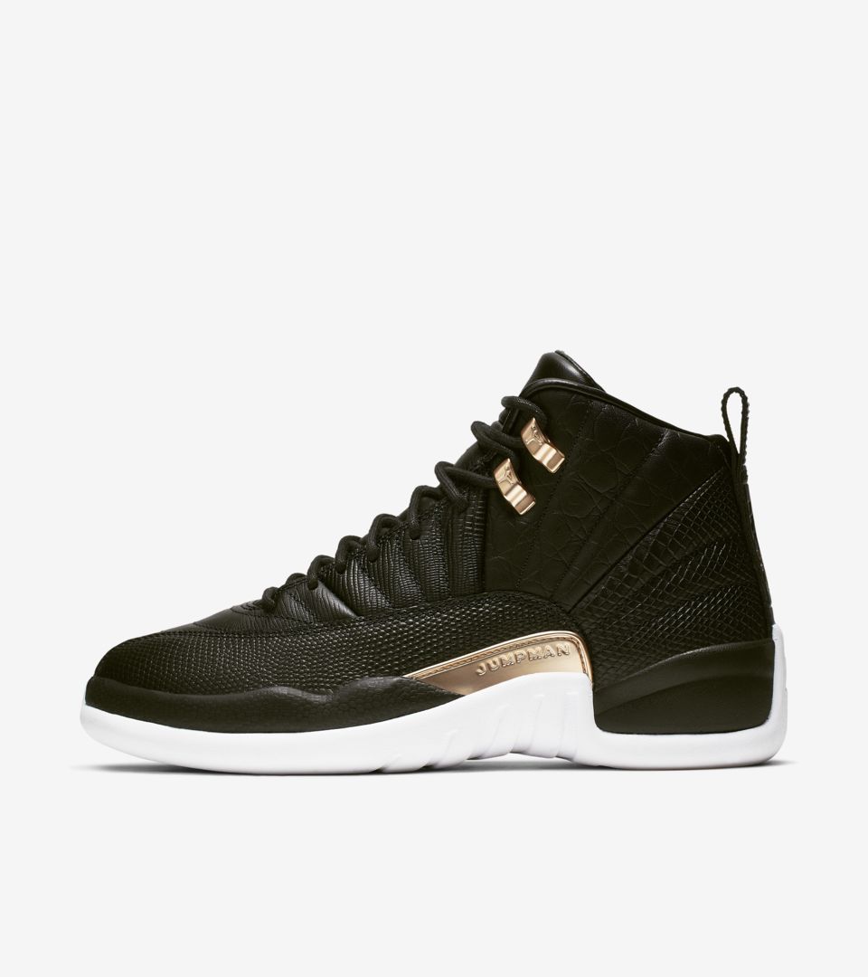 Women's Air Jordan 12 'Midnight Black 