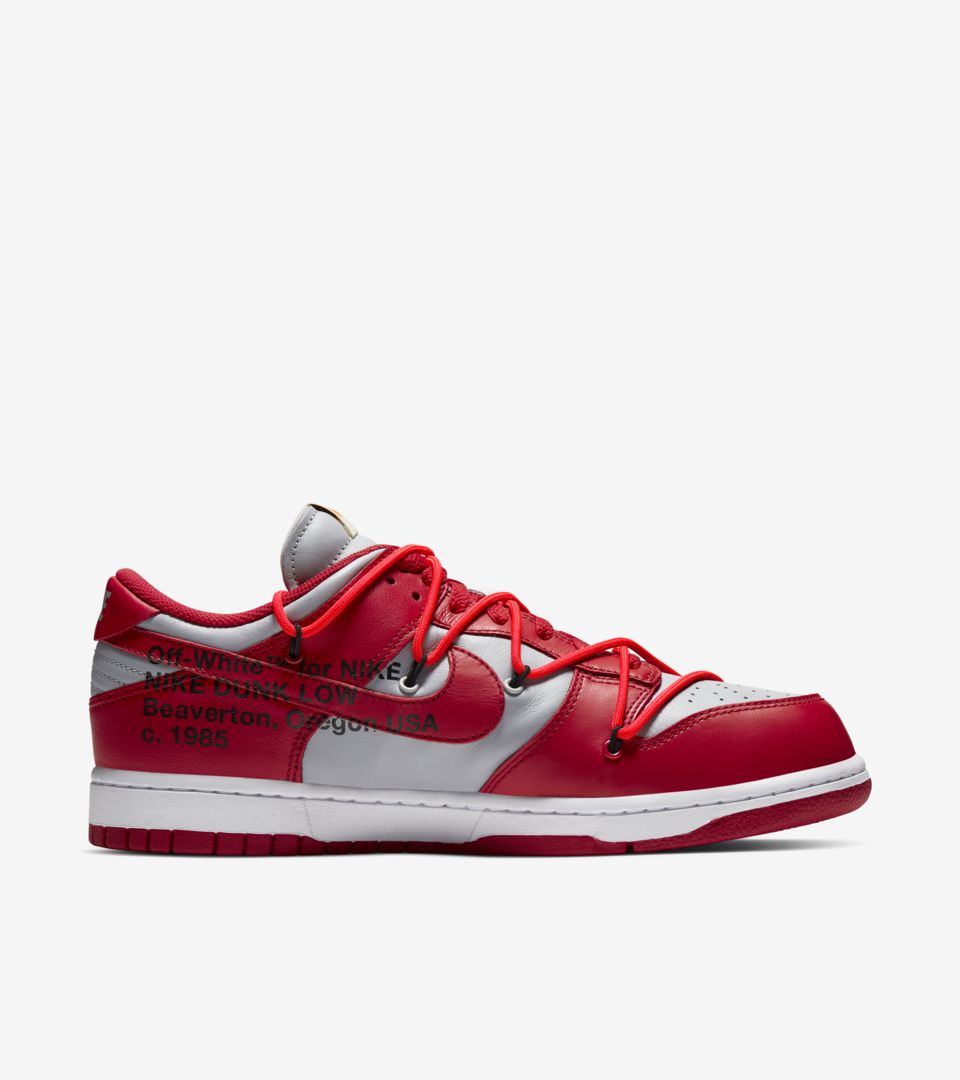 26.5cm NIKE×off-white ダンクLow Dunk Red 赤