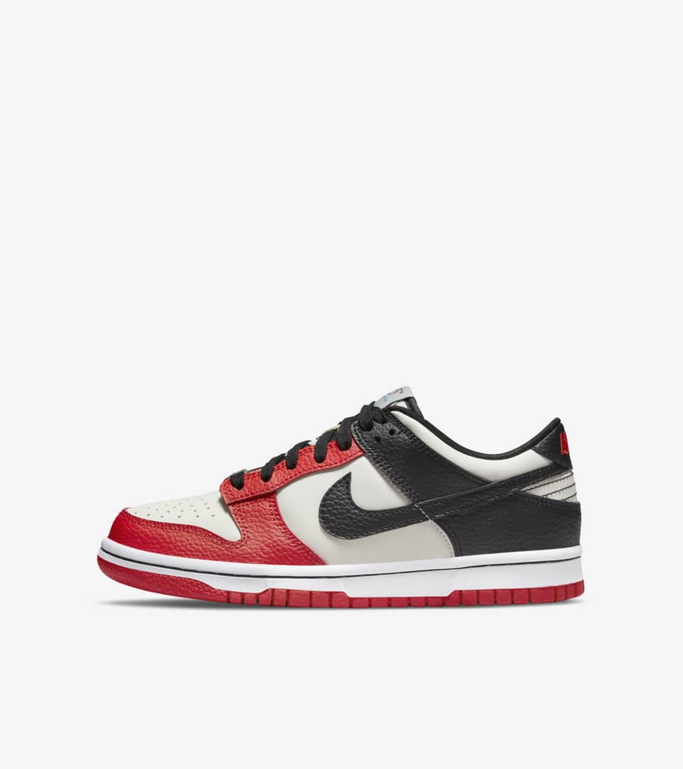Big Kids' Dunk Low 'Black and Chile Red' (DD3363-100) Release Date ...