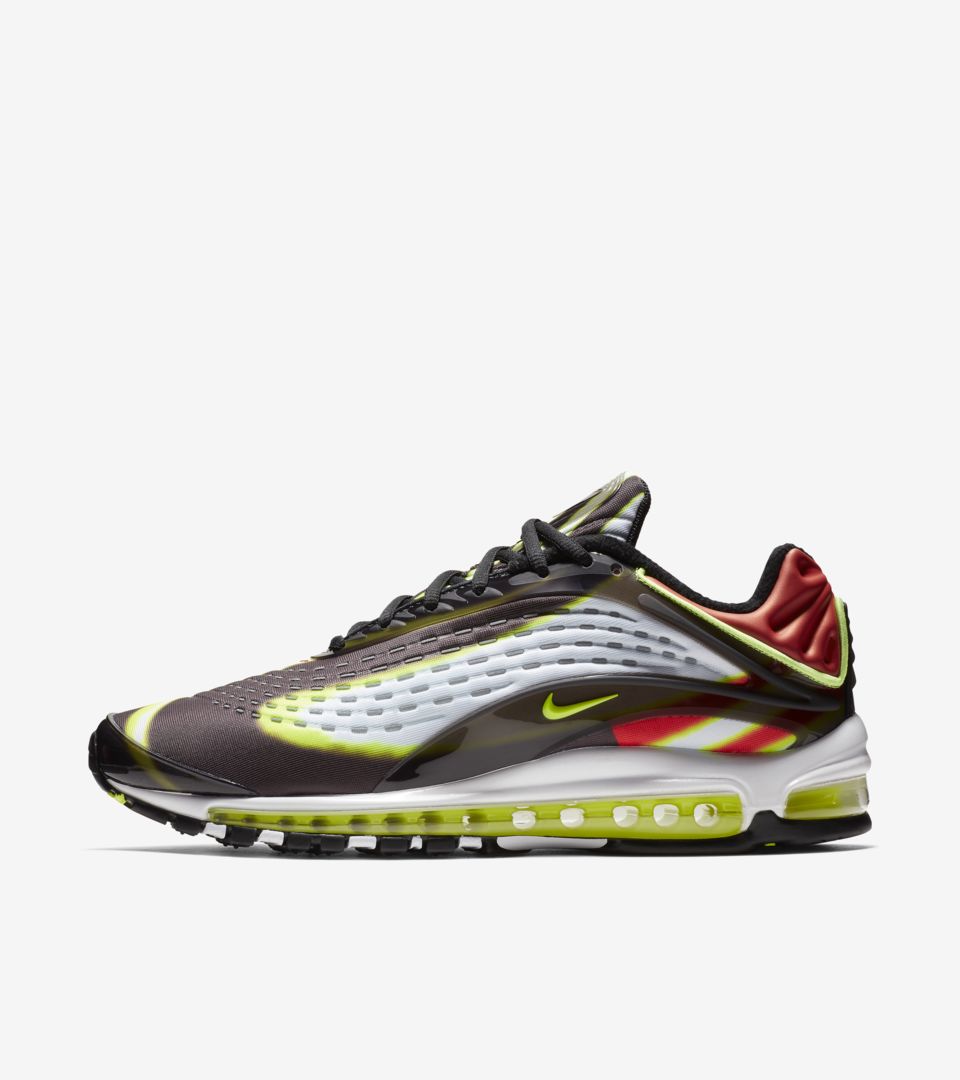 air max deluxe black red