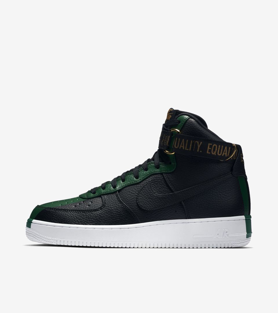 nike air force black and green