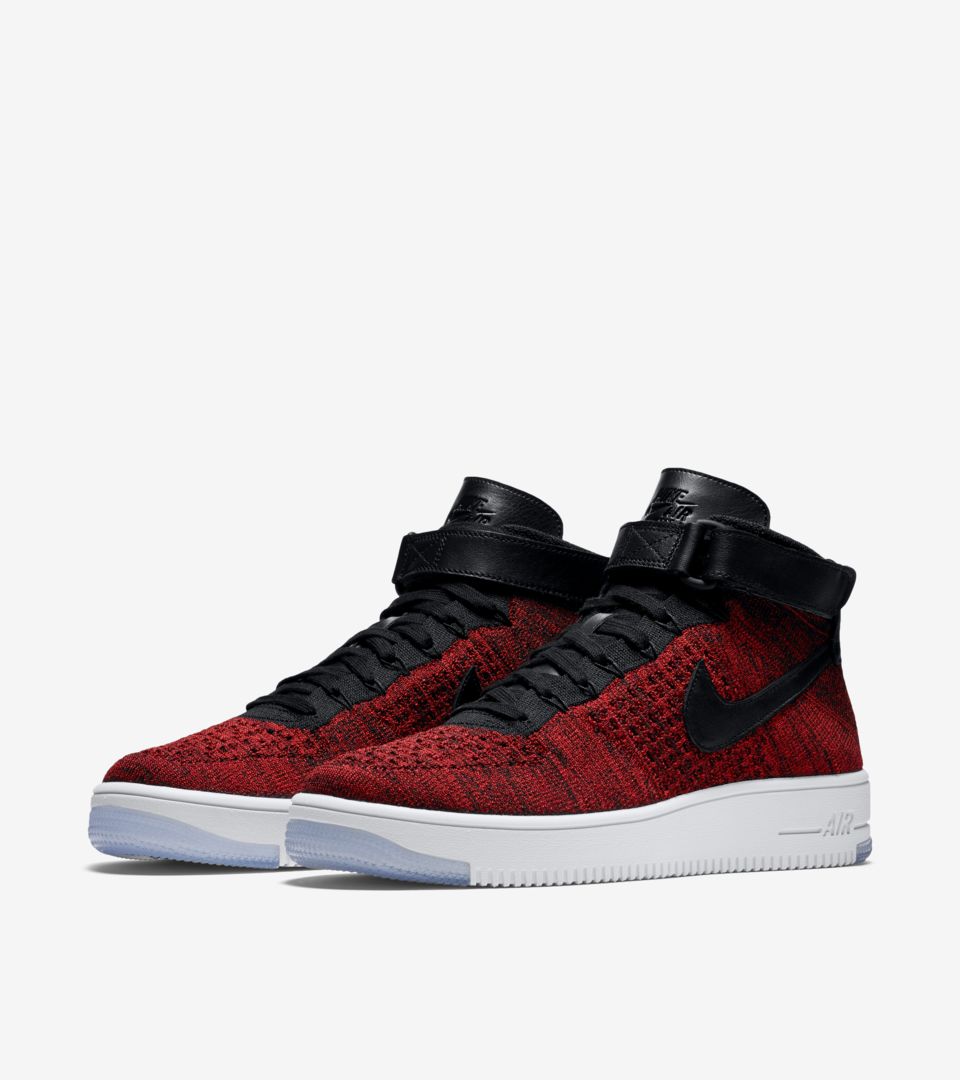 nike air force 1 ultra flyknit red and black