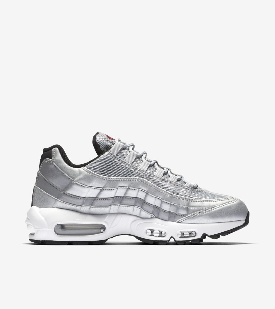 Air max 95 white and clearance silver