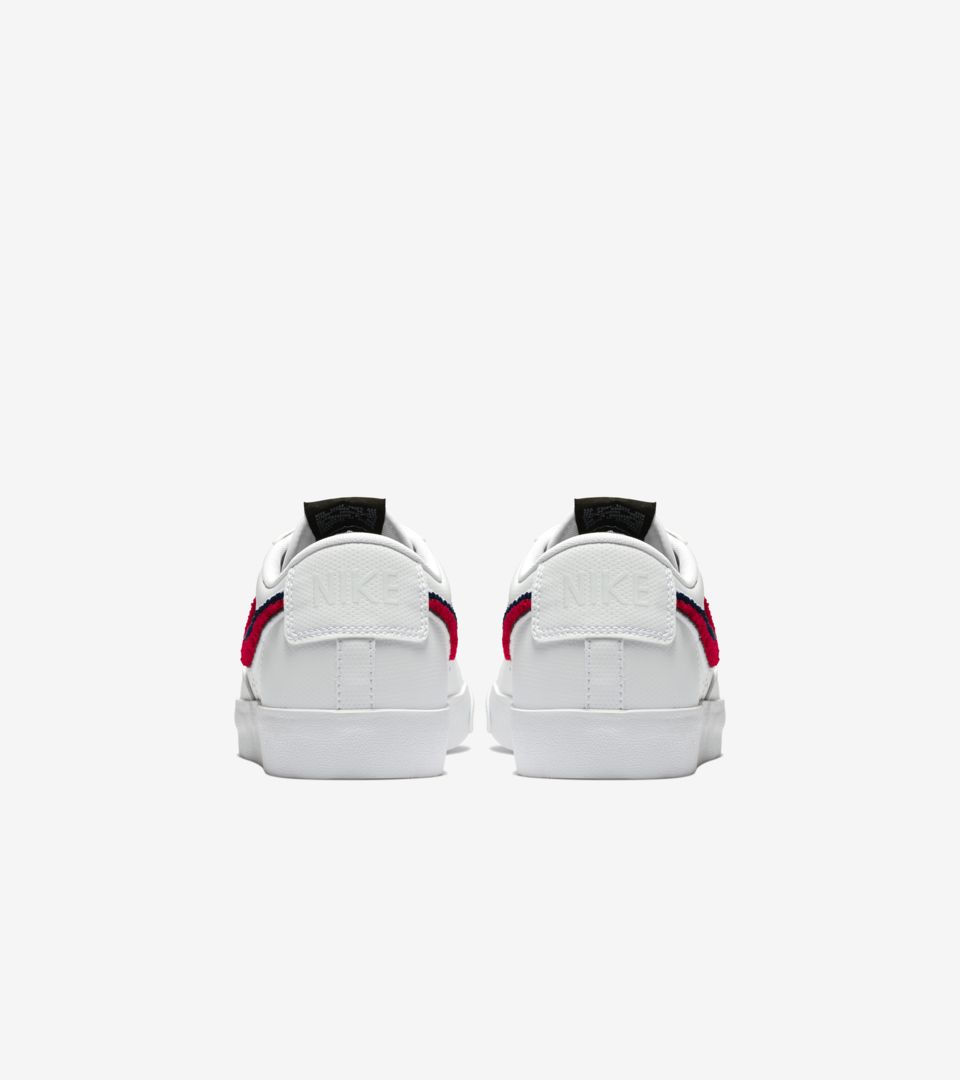 nike blazer low 3d white blue red
