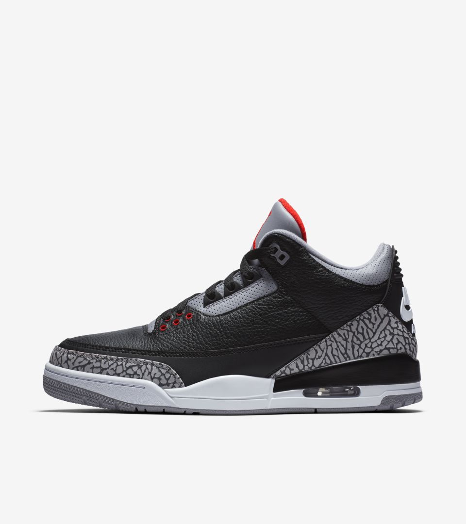 nike air jordan 3 retro black