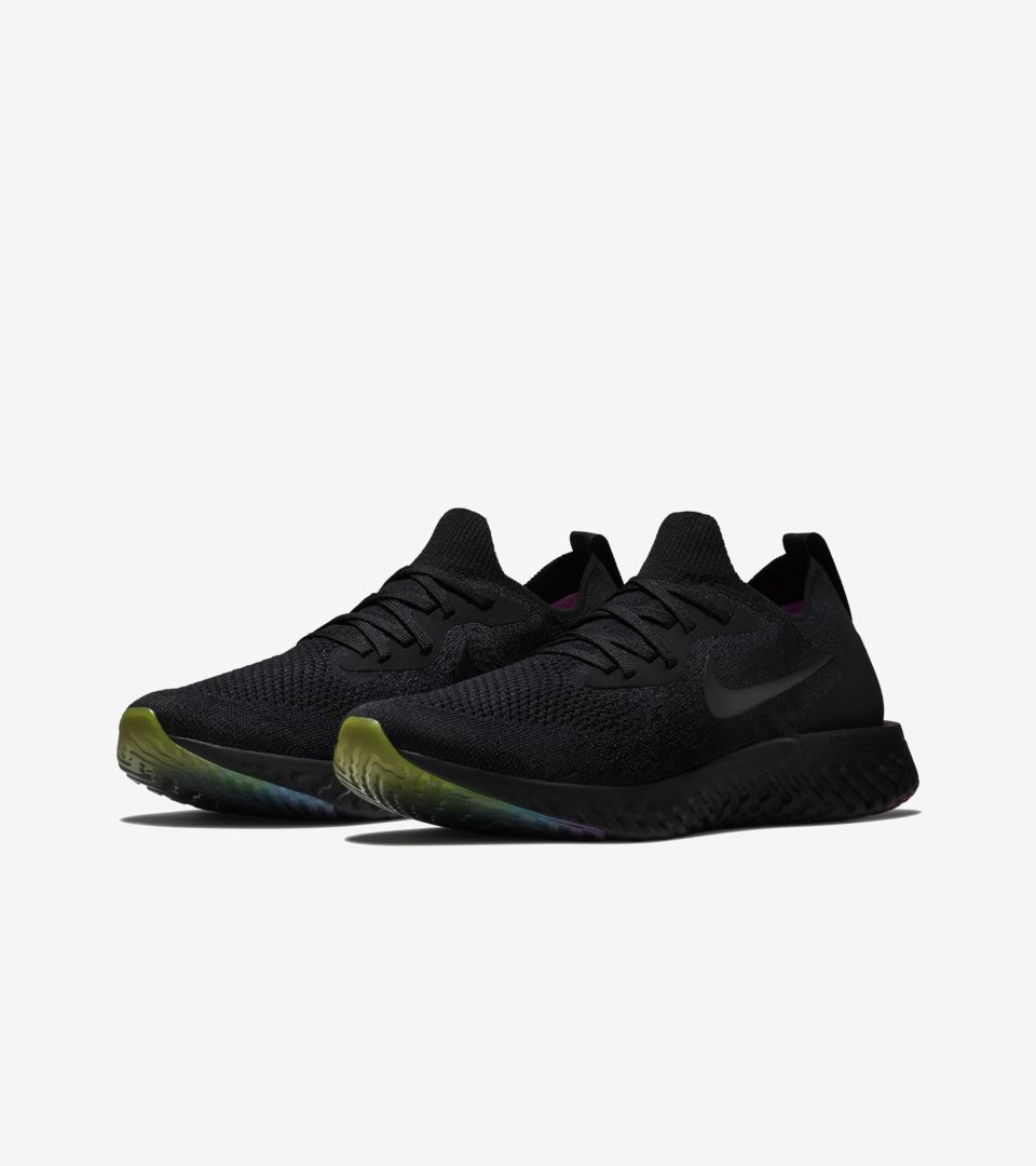 nike epic react flyknit full black