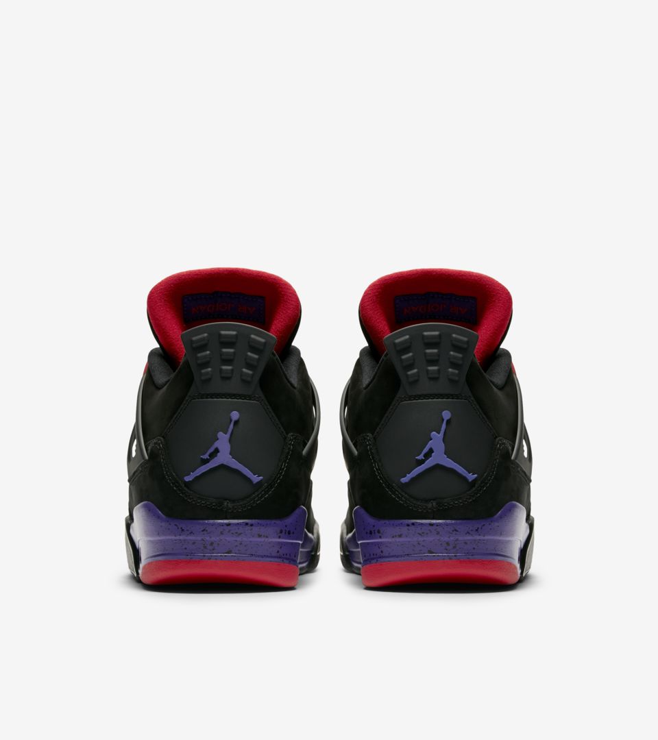 purple black and red jordans