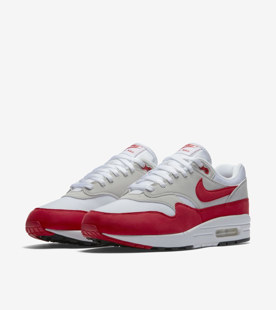 Clean the floor Pedicab eruption Nike Air Max 1 Anniversary 'White & University Red'. Nike SNKRS