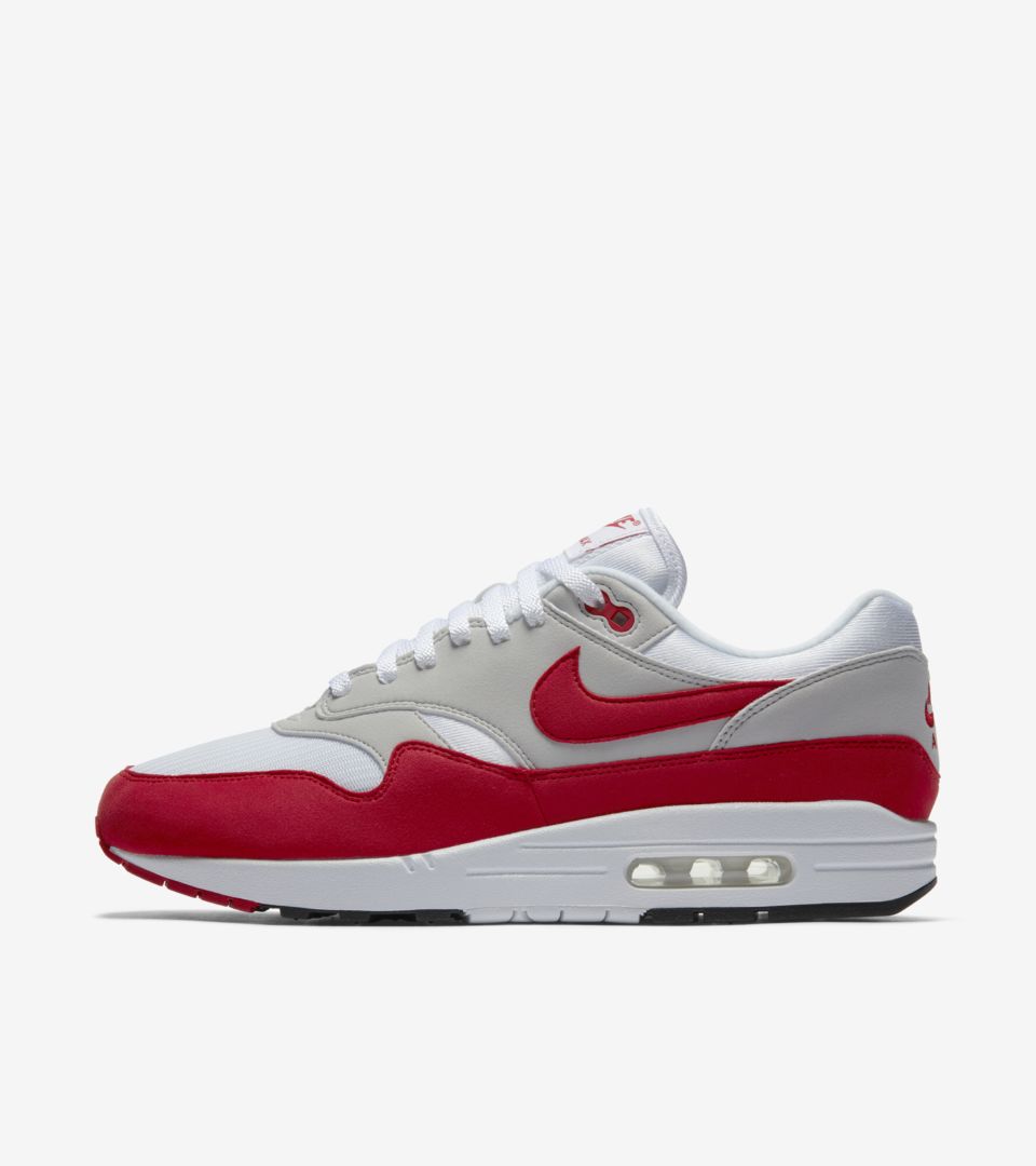 Clean the floor Pedicab eruption Nike Air Max 1 Anniversary 'White & University Red'. Nike SNKRS
