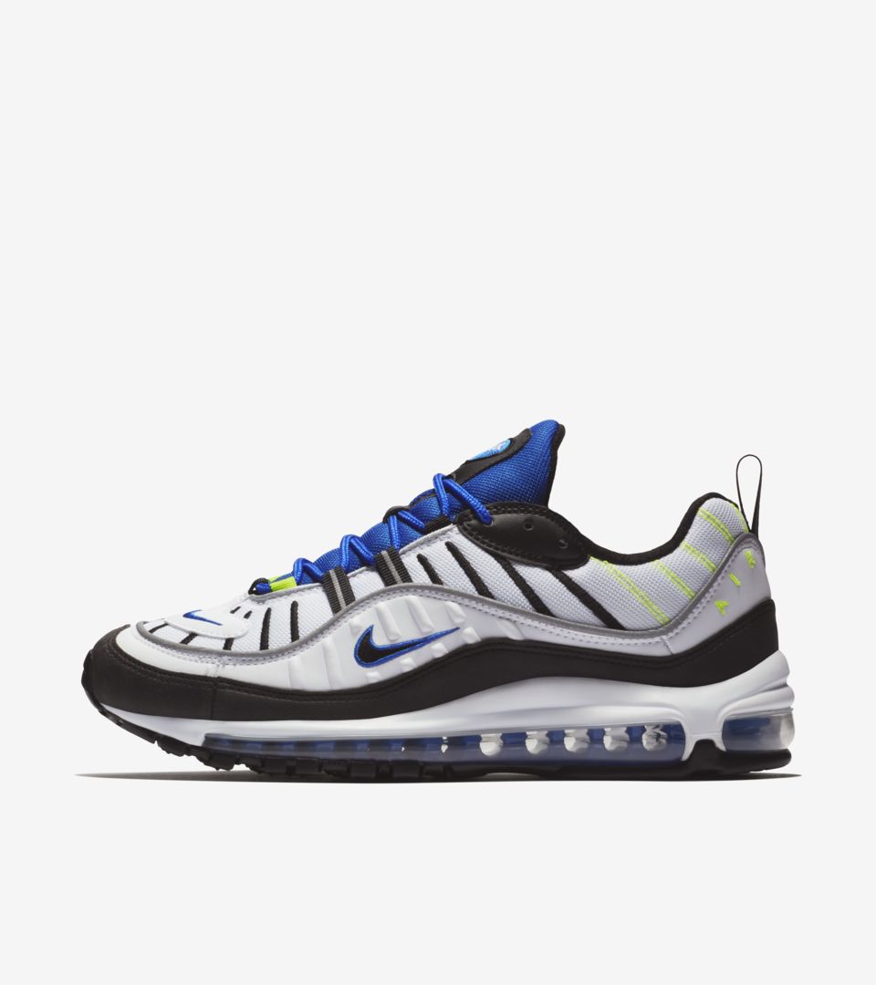 Nike Air Max 98 'White u0026 Black u0026 Racer Blue' Release Date