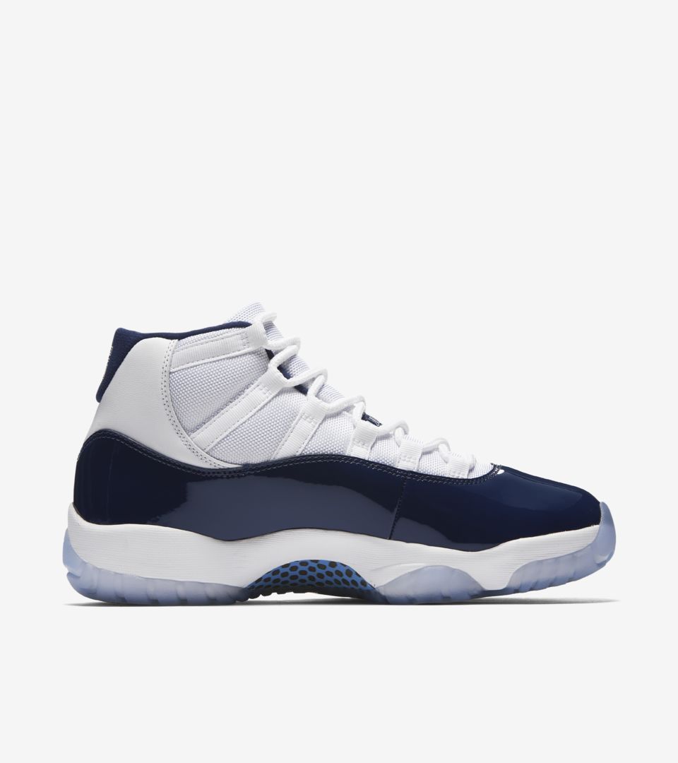 jordans navy blue and white