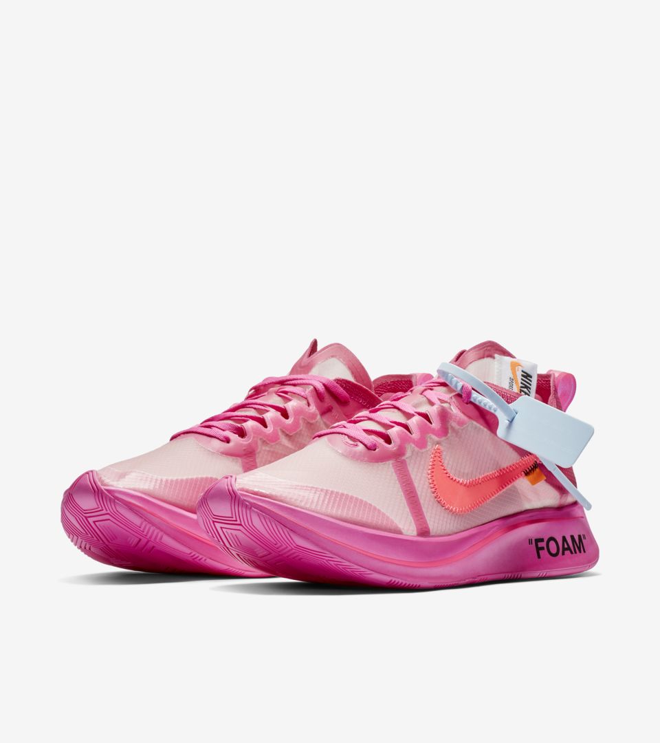 pink nike foam shoes