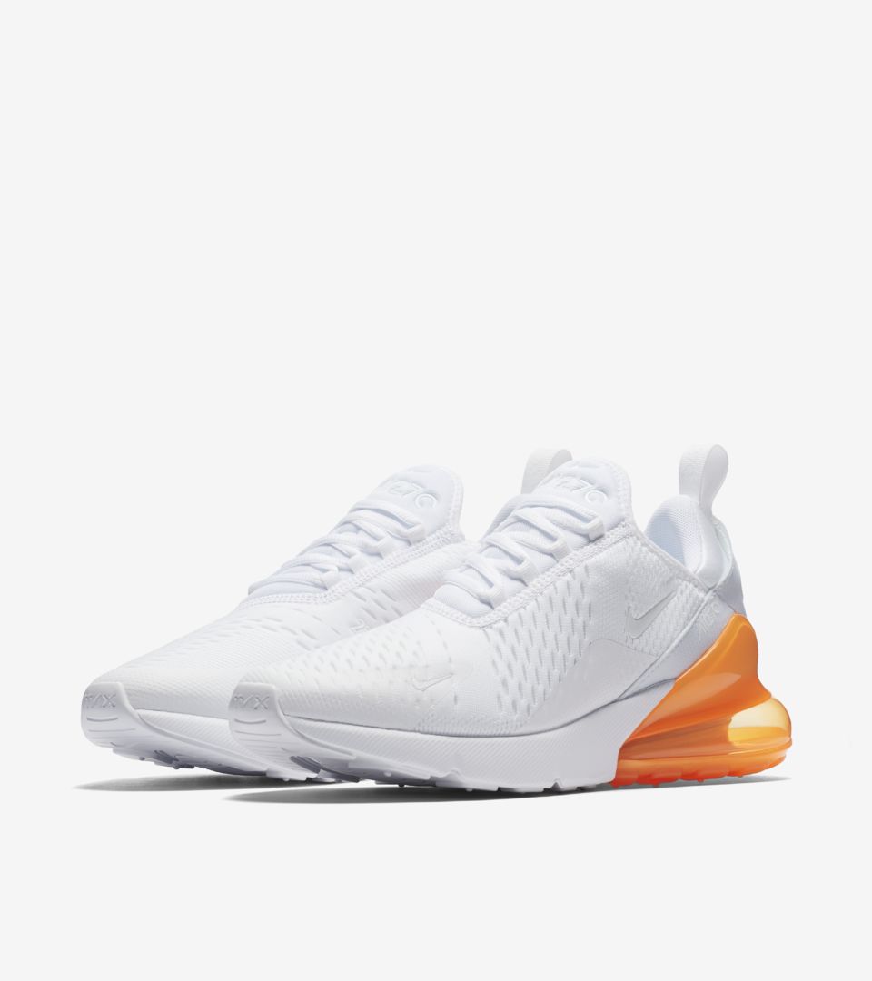 Nike Air Max 270 White Pack 'Total Orange' Release Date. Nike SNKRS