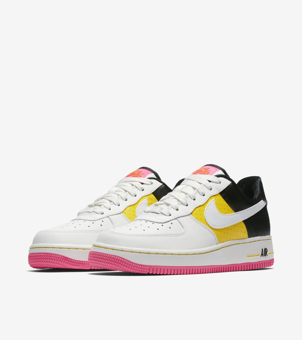 nike air force pink and yellow